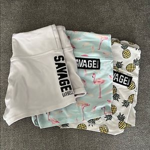 3 savage workout shorts!